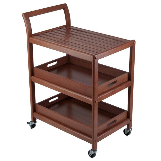 Albert Entertainment Cart - Walnut - Winsome