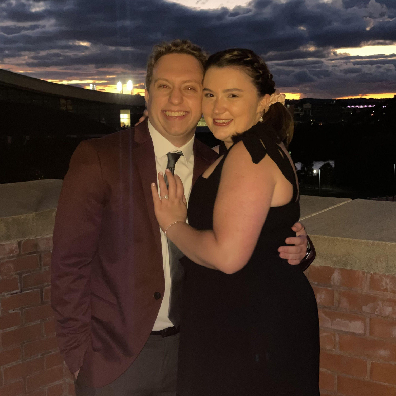 Celebrating college friends Syd and Matt's wedding!