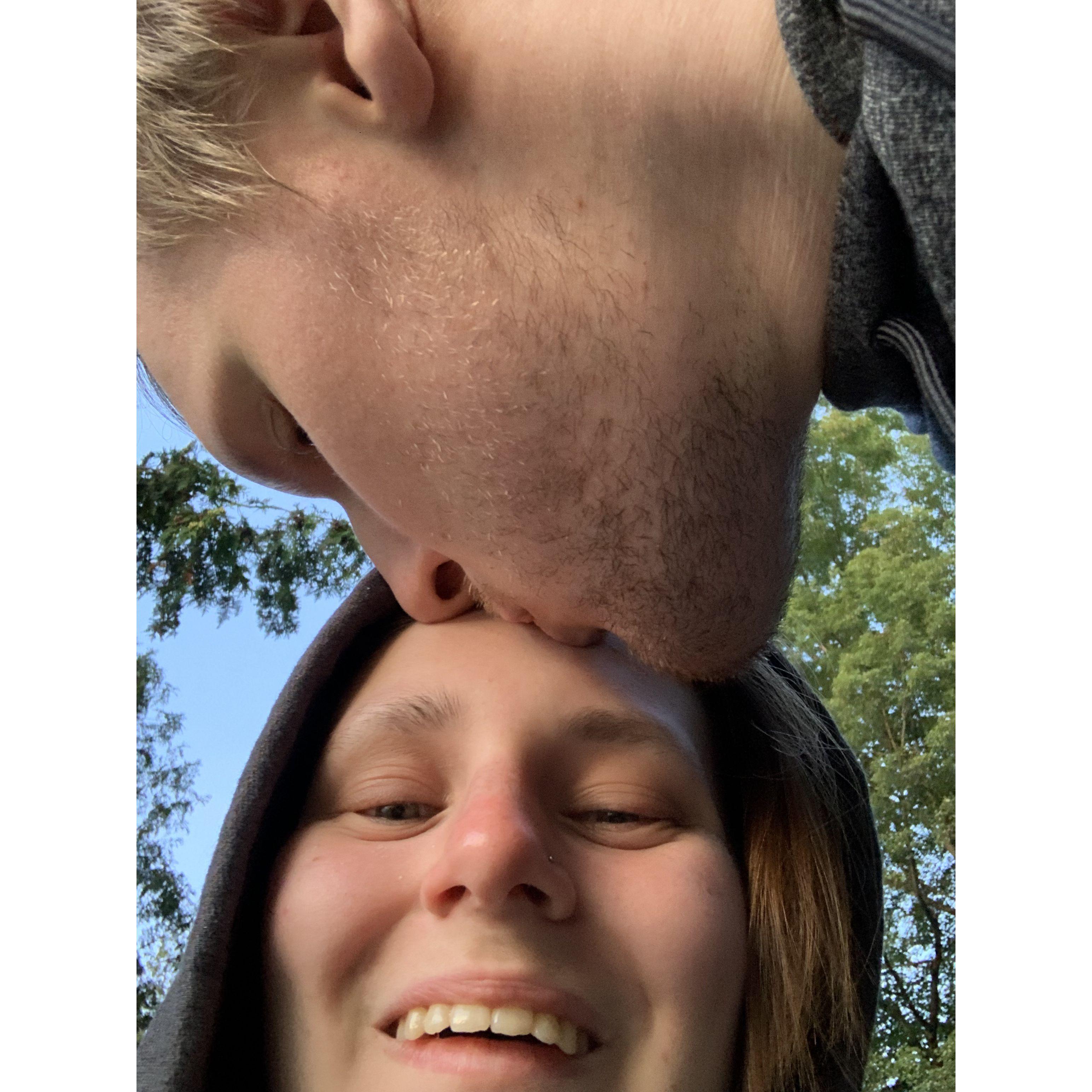 The silly goose couple being silly geese