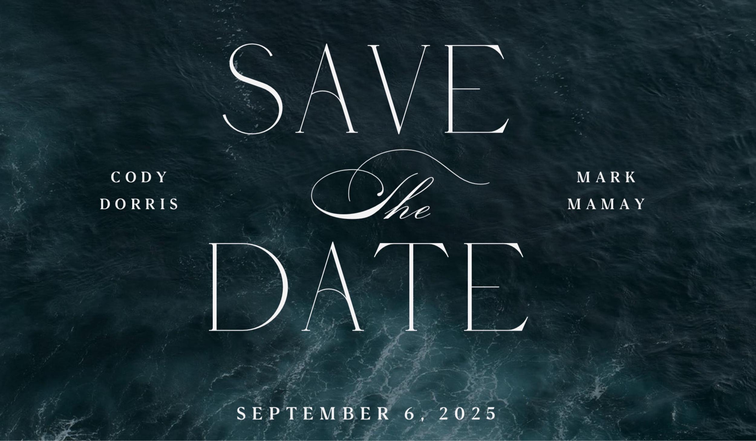 The Wedding Website of Cody MacKenzie Dorris and Mark Benedict Mamay