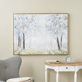 Foil Accented Landscape Forest Framed Wall Art