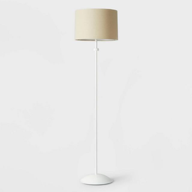 Modern Floor Lamp with Shade White/Natural - Pillowfort™