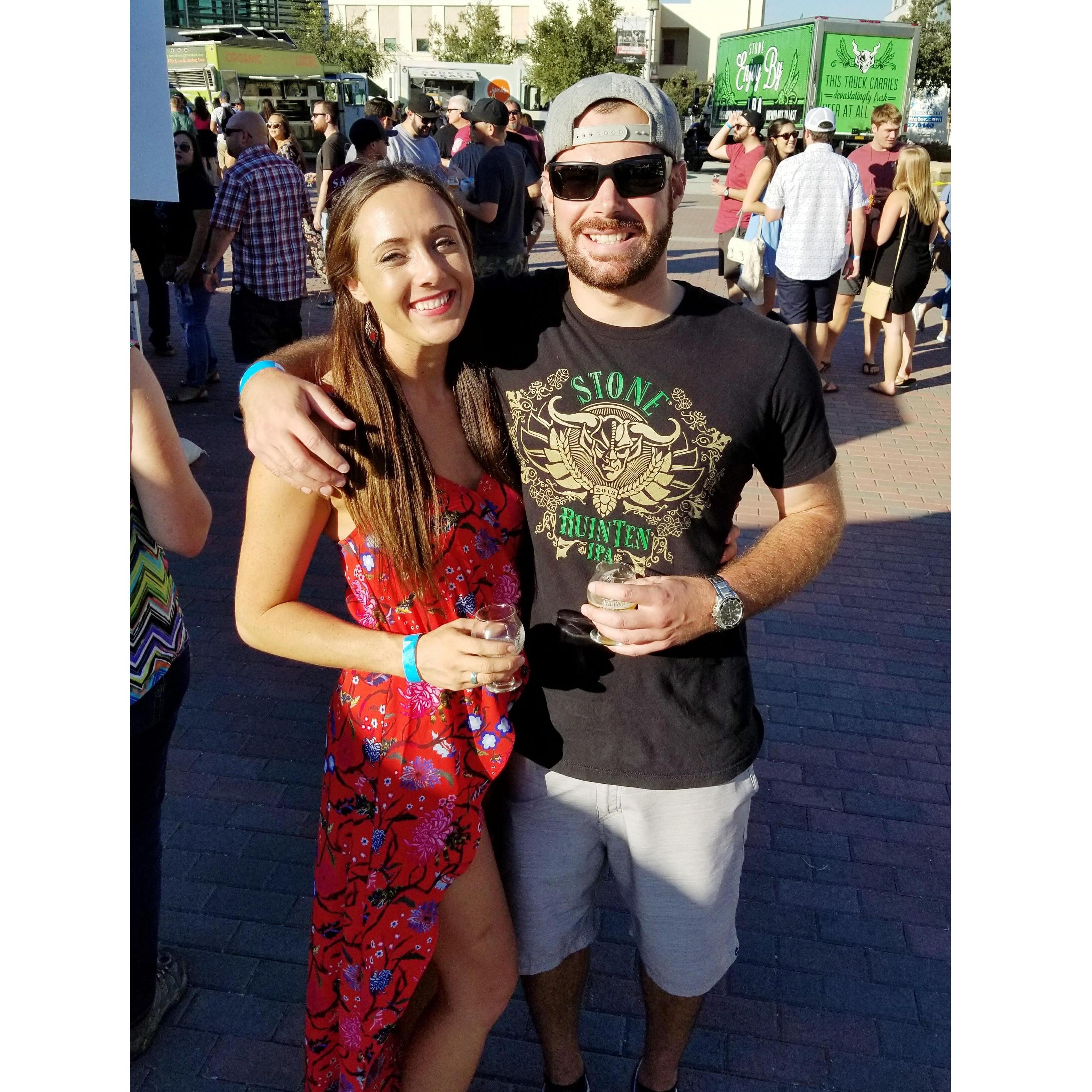 Stan and Kalyn at the annual Stone Brewing
August 2017