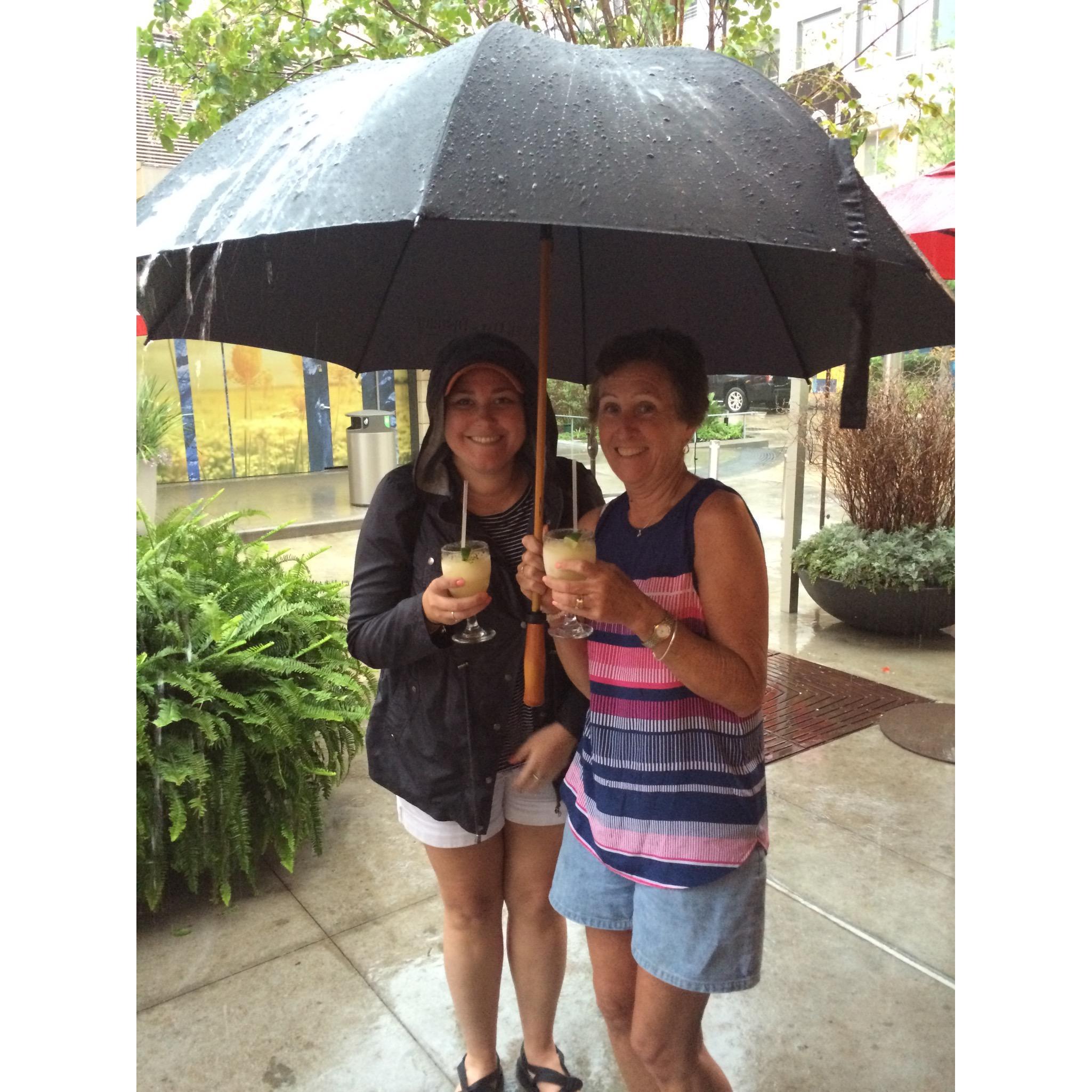 Margaritas in the rain?  Must be Hopdoddy's!