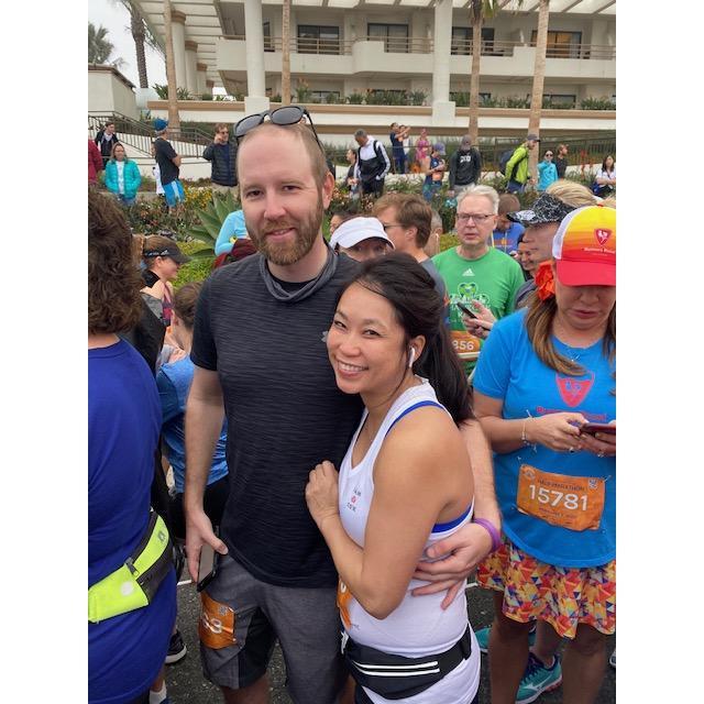 Alice and Brendan ran the Surf City Half Marathon