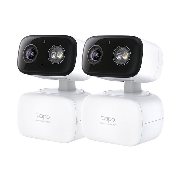 Tapo 2K 3MP Pan/Tilt Indoor/Outdoor Security Camera - Free Person/Baby Cry Detect & Motion Track, 360° View, Color Night Vision, SD/Cloud Storage, Works w/Alexa & Google Home, HybridCam 360 (2-Pack)