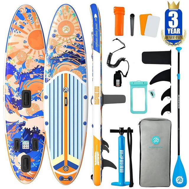 Niphean Inflatable Stand Up Paddle Board with SUP Accessories, Anti-Slip EVA Deck, 10’6’’ Inflatable Paddle Boards for Adults & Youth of All Skill Levels