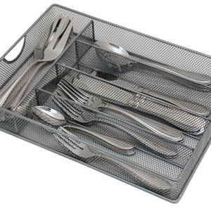 Mesh Small Cutlery Tray with Foam Feet - Kichen Organization / Silverware Storage by Storage Techngologies