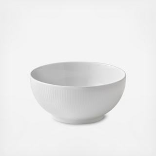 White Fluted Bowl