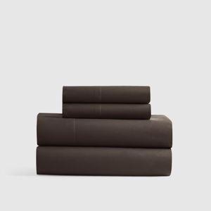 Classic Organic Percale Sheet Set in Espresso - King