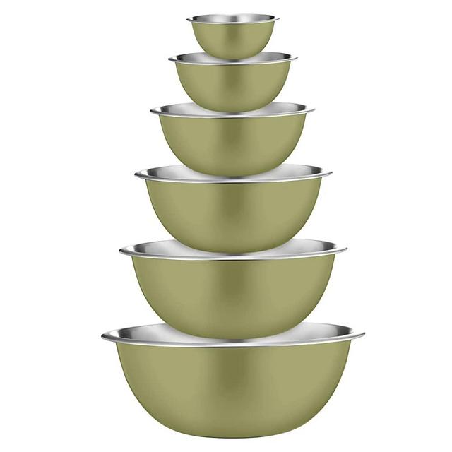 Stainless Steel Mixing Bowls (Set of 6) Stainless Steel Mixing Bowl Set - Easy To Clean, Nesting Bowls for Space Saving Storage, Great for Cooking, Baking, Prepping