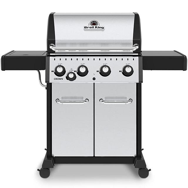 Broil King, Crown S 440, 865367, Natural Gas (NG), Silver, Black