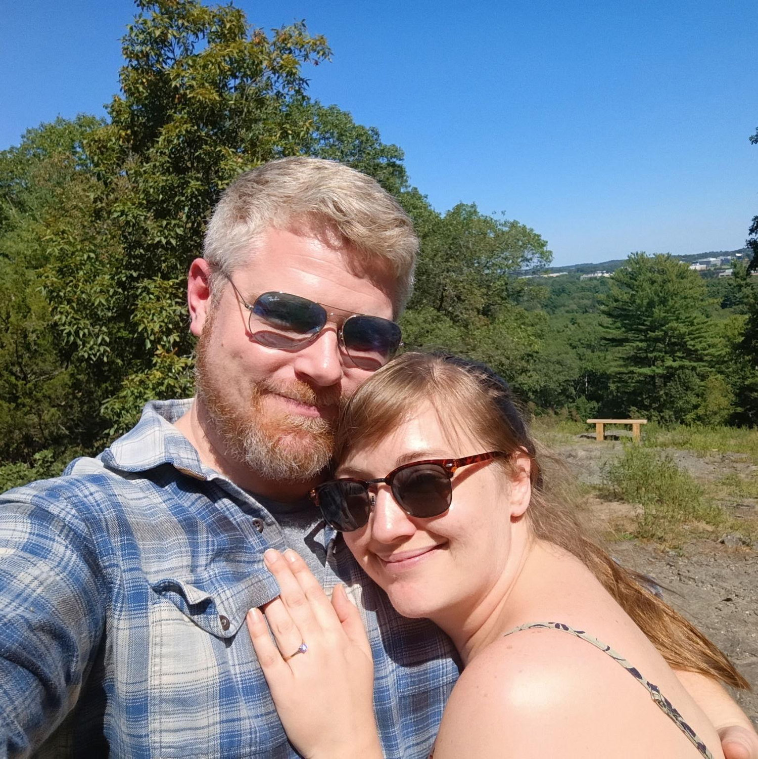 This is right after Patrick proposed to me at Cat Rock.