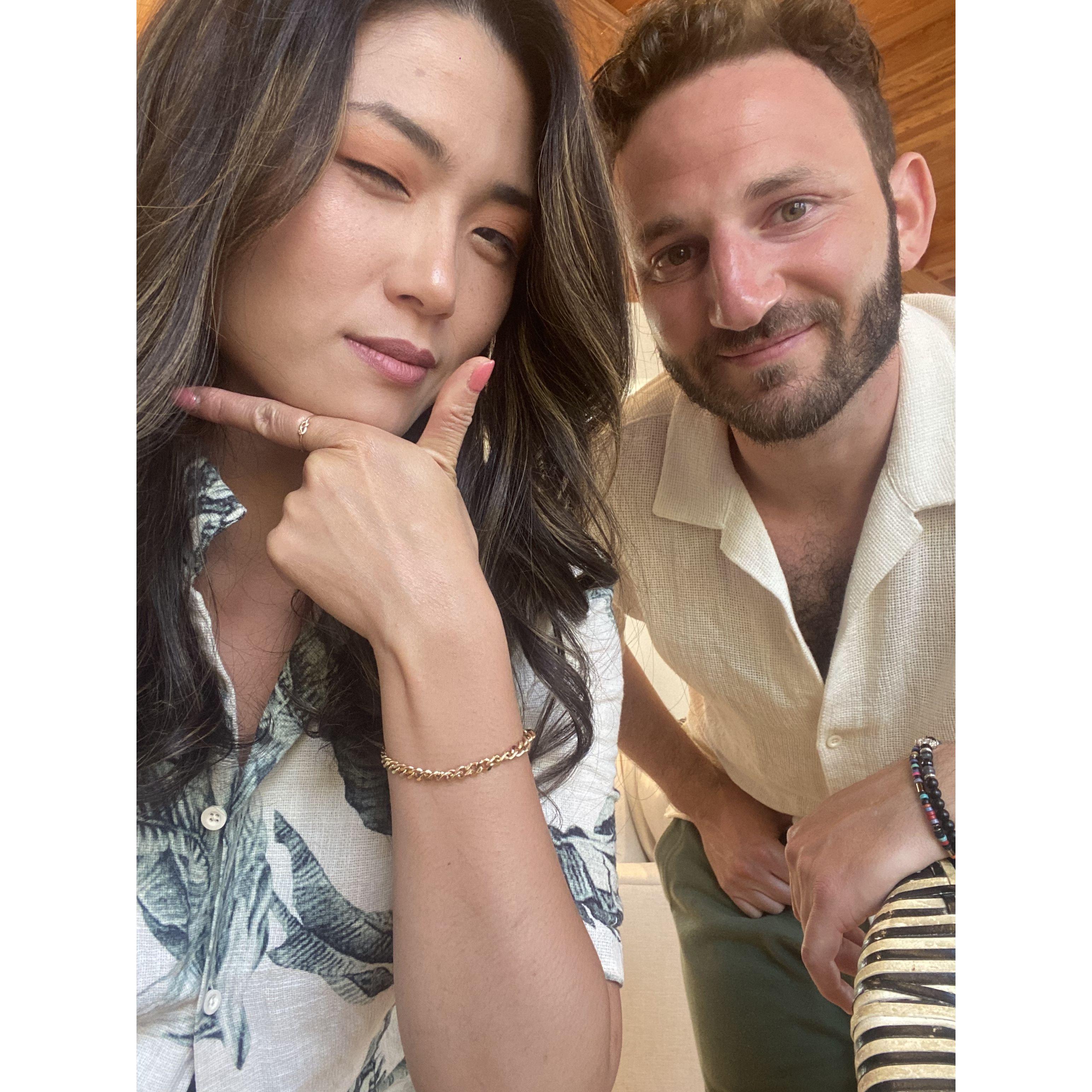 right before we got engaged!