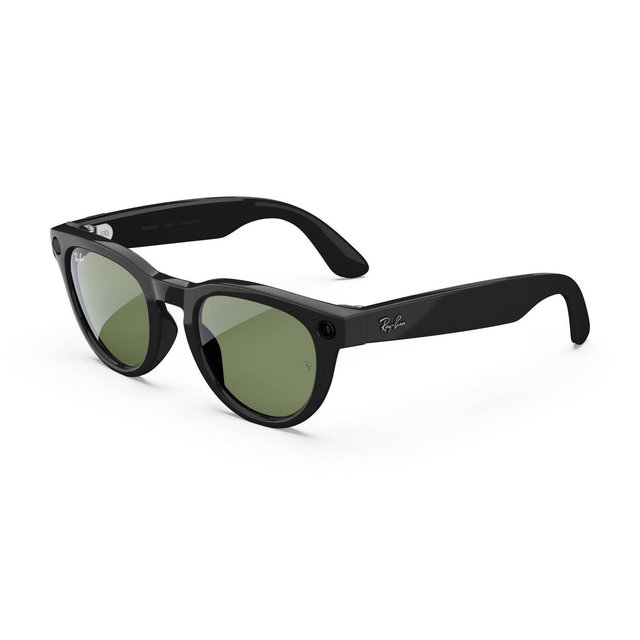 Ray-Ban | Meta Headliner Low Bridge Fit - Shiny Black, Green lenses
