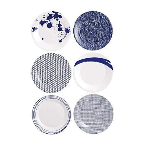 Royal Doulton Pacific Accent Plates, 9-Inch, Blue, Set of 6