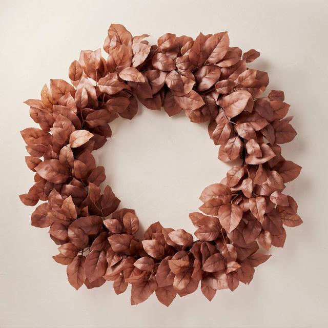 30" Faux Rusted Beech Leaf Wreath - Hearth & Hand™ with Magnolia