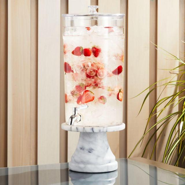 Claro Acrylic Drink Dispenser with Silver Stand