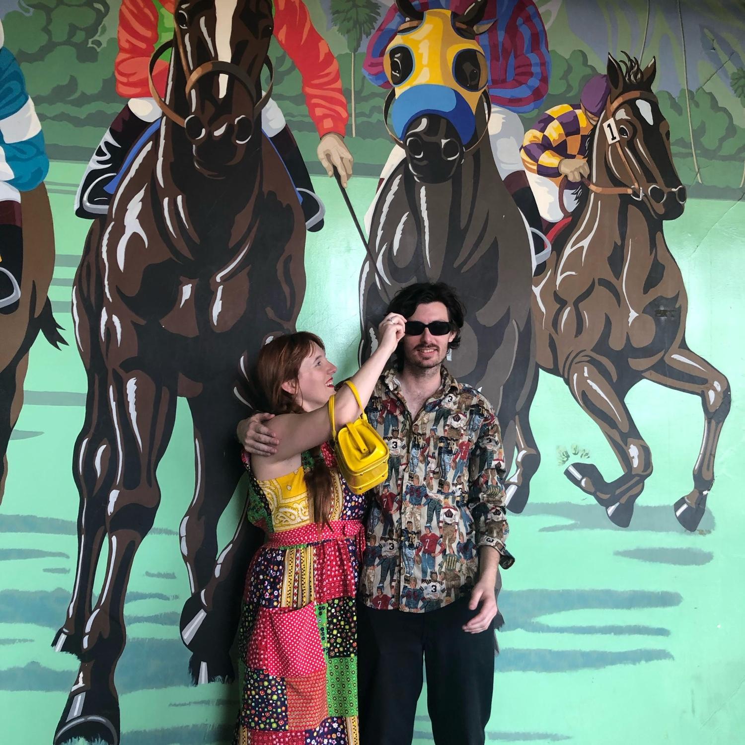 Mere and Joe at the Santa Anita Racetrack!