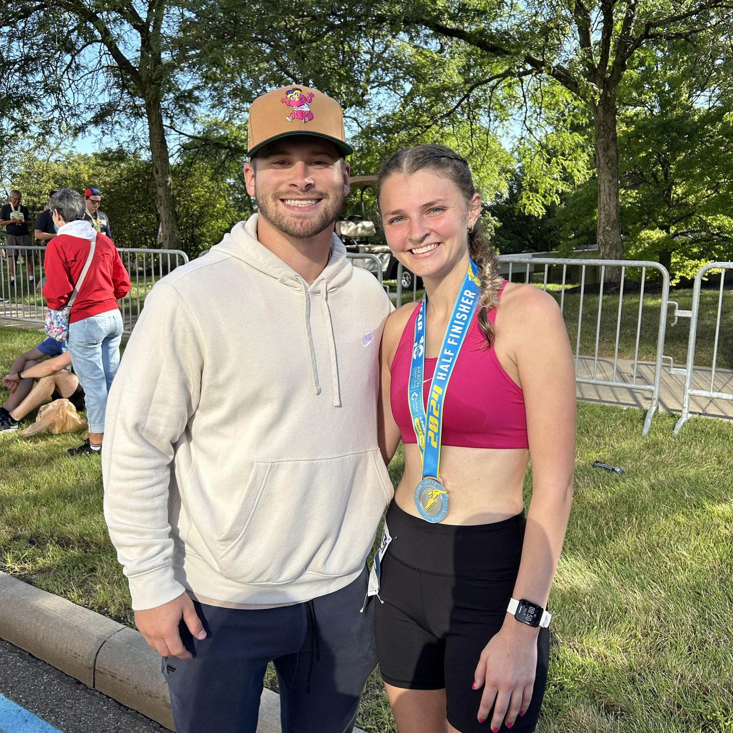 Us after Audrey's half marathon!
