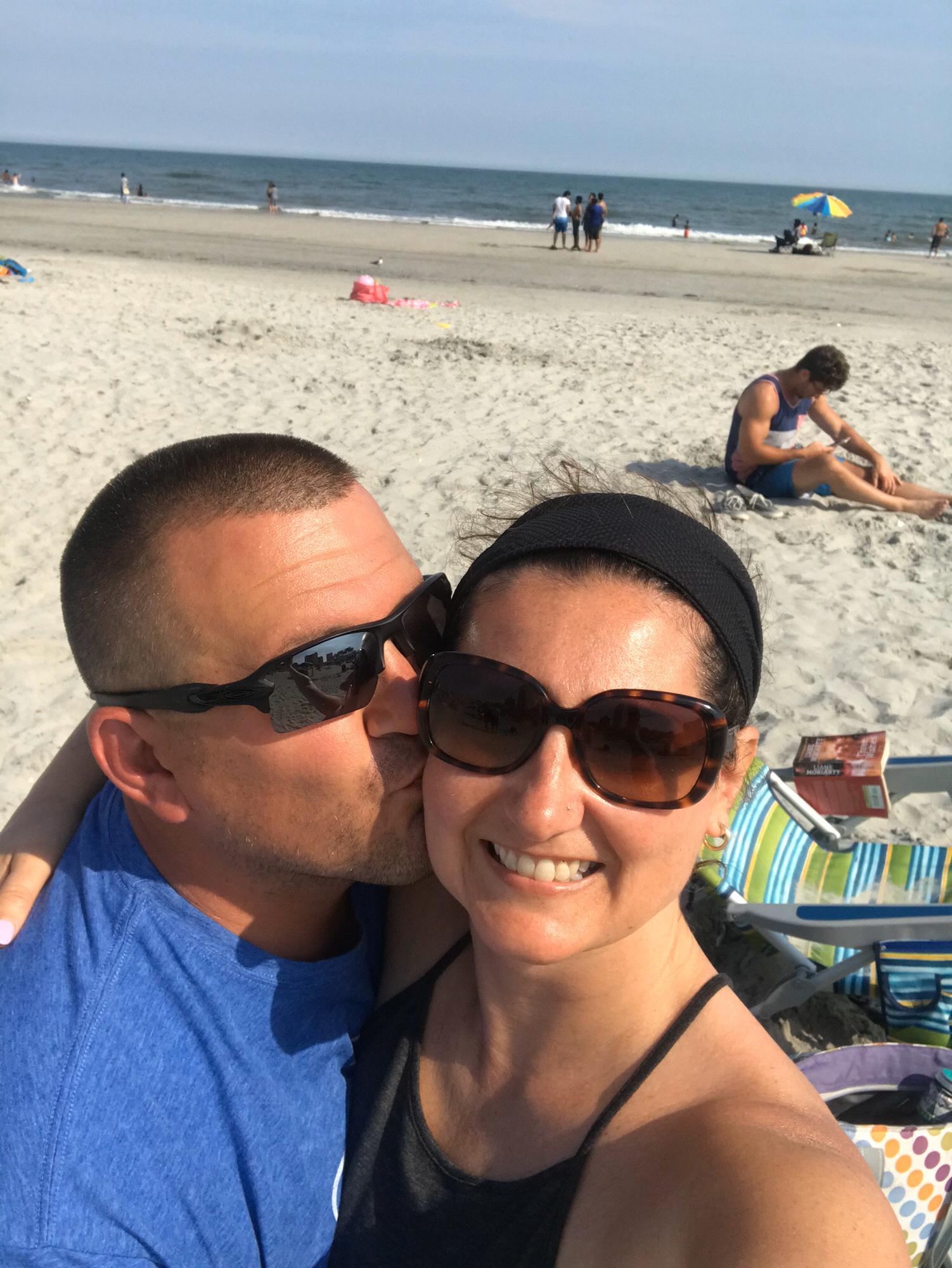 On the beach in AC