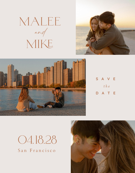 Buenos Multiphoto | Light Greige | Zola Save The Dates