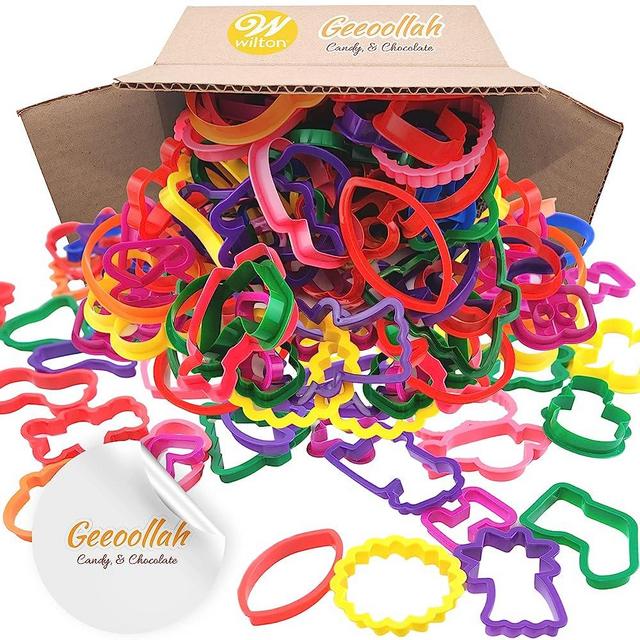 Wilton Cookie Cutters, Alphabet, Numbers, and Holiday Cookie Cutters, 101-Piece Set Dough Cutters, Perfect Size Cookie Cutters for Baking