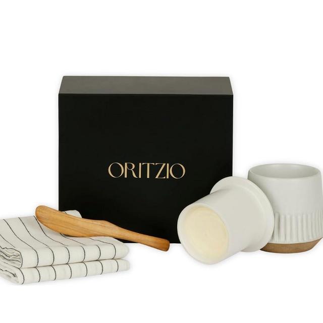 Luxury French Butter Crock Gift Set – Perfect Housewarming Gift, Wedding Gift, or Holiday Gift Idea | Elegant Ceramic Butter Keeper with Premium Tea Towels & Olivewood Spreader in Gift-Ready Box