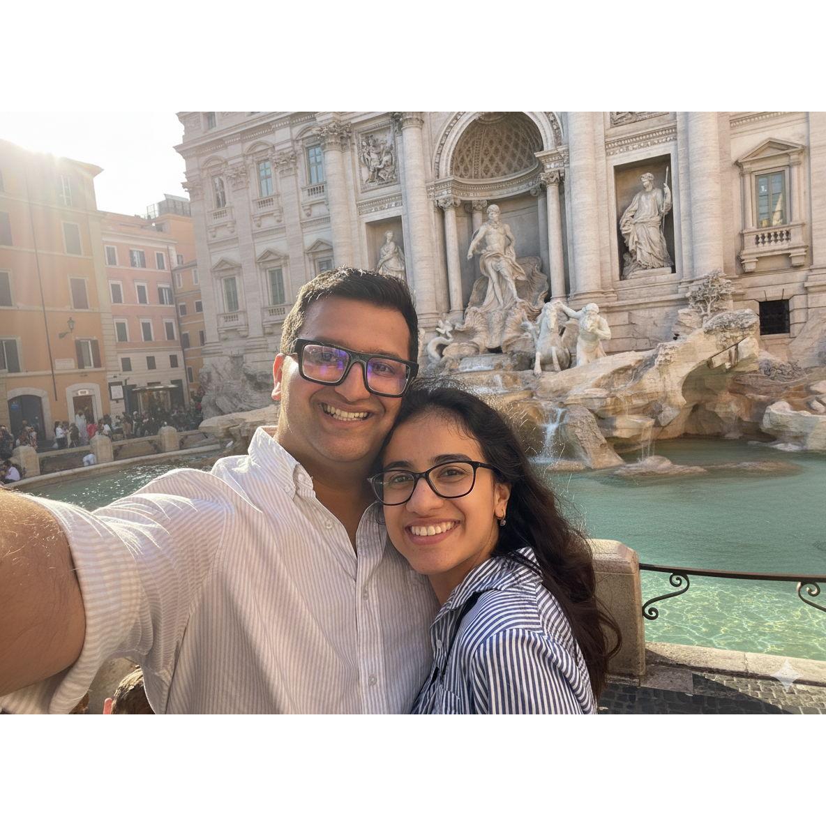 We shared the best gelato by the Trevi Fountain in Rome