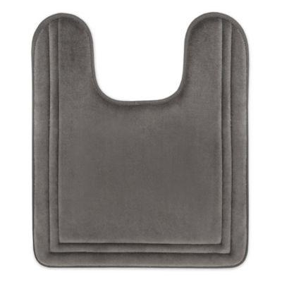 Smart Dry™ 21" x 24" Memory Foam Contour Bath Mat in Charcoal