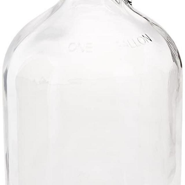 FastRack Glass Water Bottle Includes 38 mm Polyseal Cap, 1 gallon Capacity, Clear