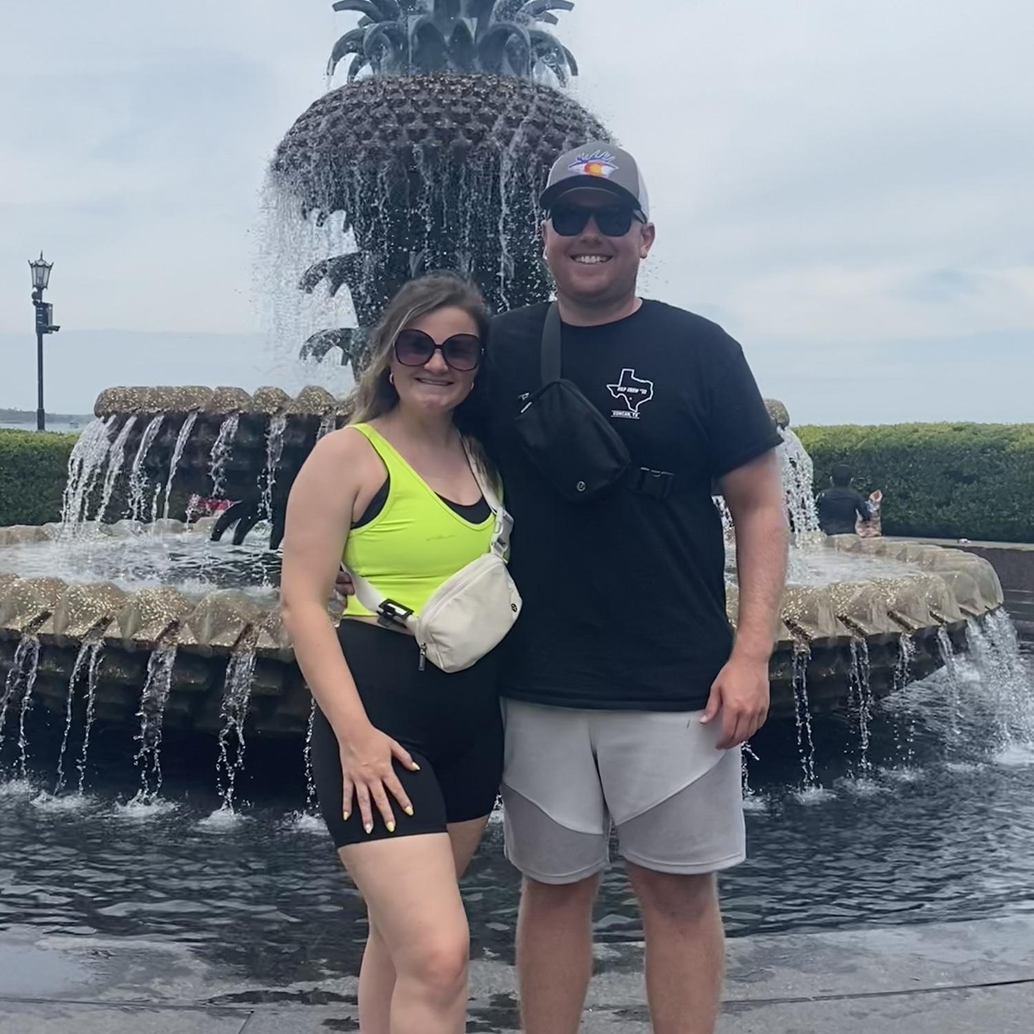 The famous Pineapple Fountain in downtown Charleston