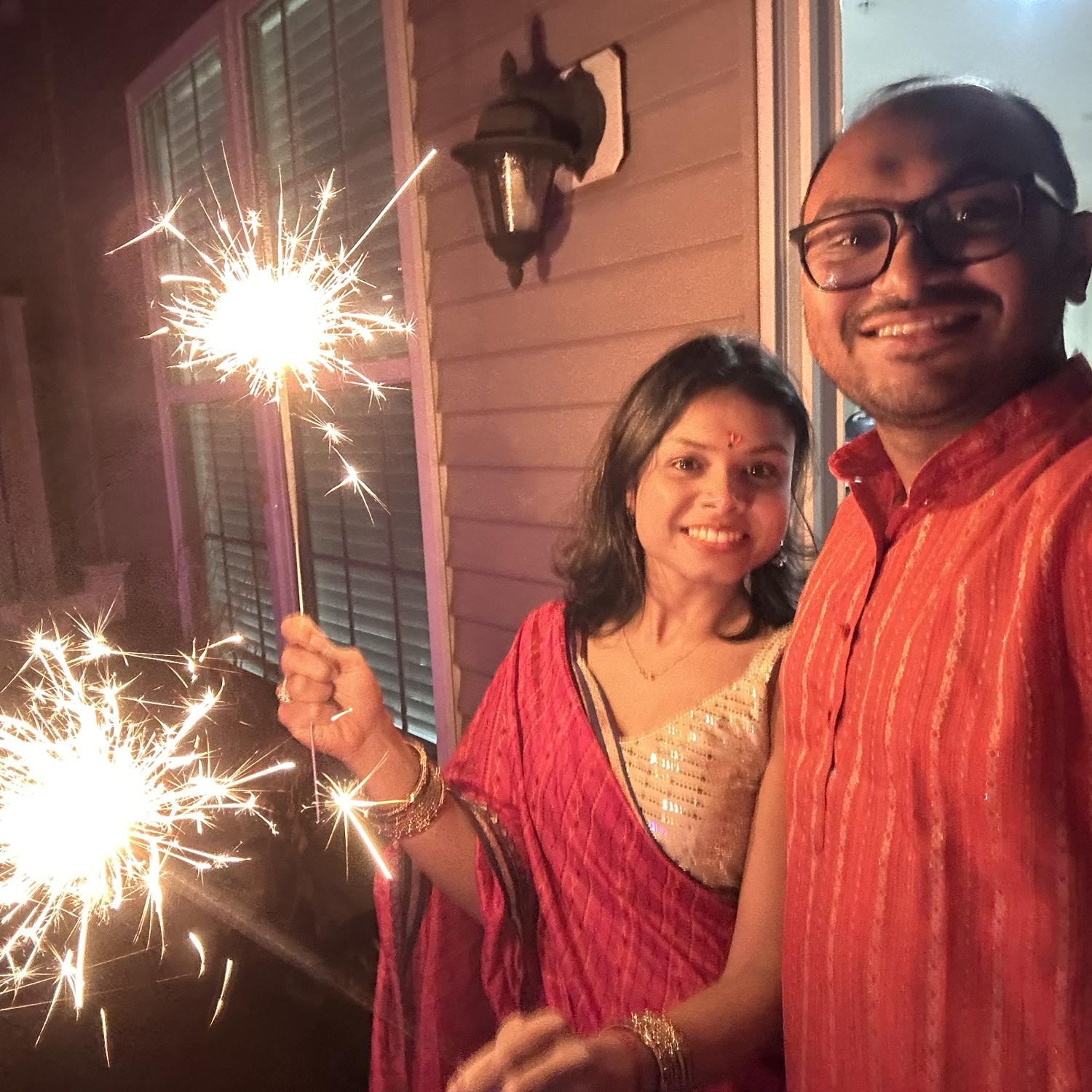 Our first Diwali after we said yes to forever.