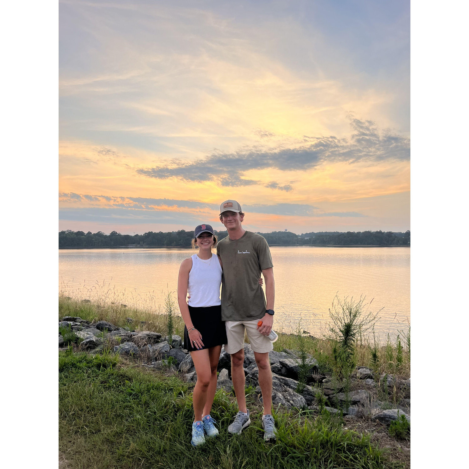 Our first Clemson sunset walk on the dikes