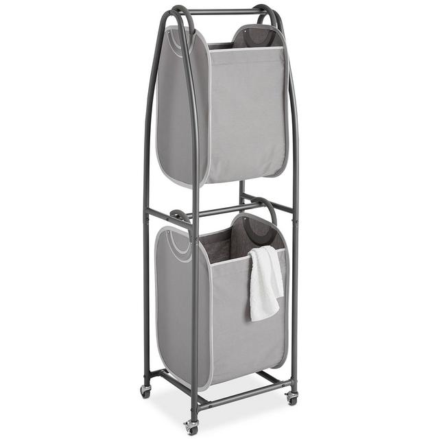 Neatfreak 2-Tier Rolling Vertical Laundry Sorter with Hamper Totes & EVERFRESH® Odor Control