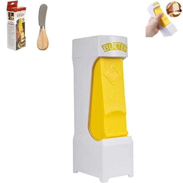 Effortless Butter Slicer with One Click,Portable Butter Cutter and Keeper,Home Butters Cutter Slicer Single Stick and Dispenser with Stainless Steel Blade,Cheese Splitter and Butters Knife(1pc)