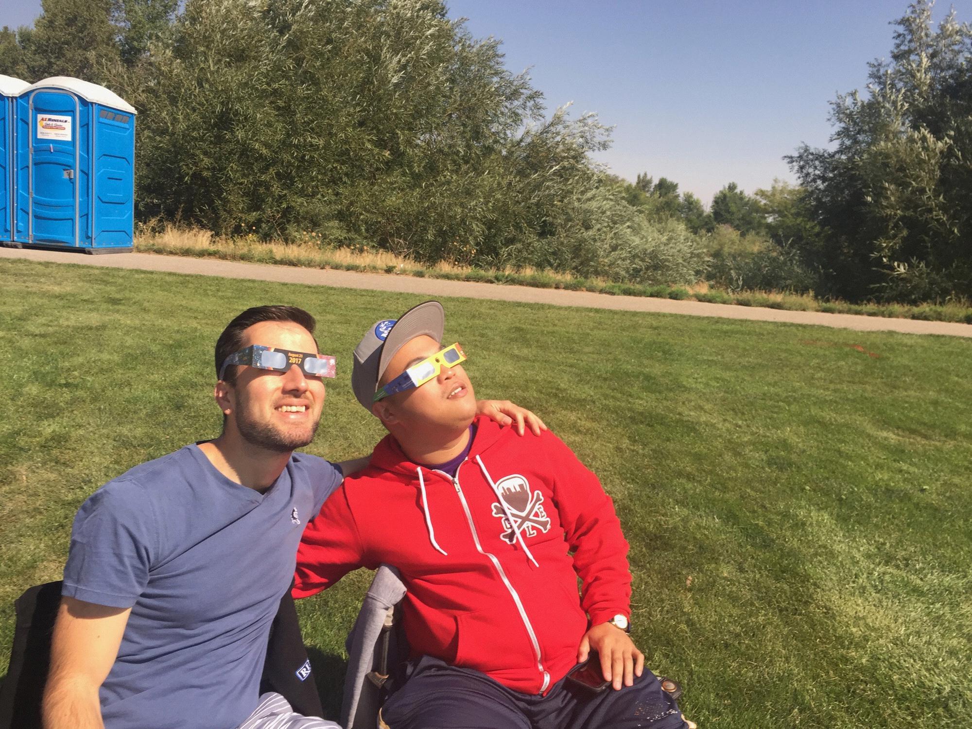 Waiting for the solar eclipse in the path of totality. Rexburg, ID.