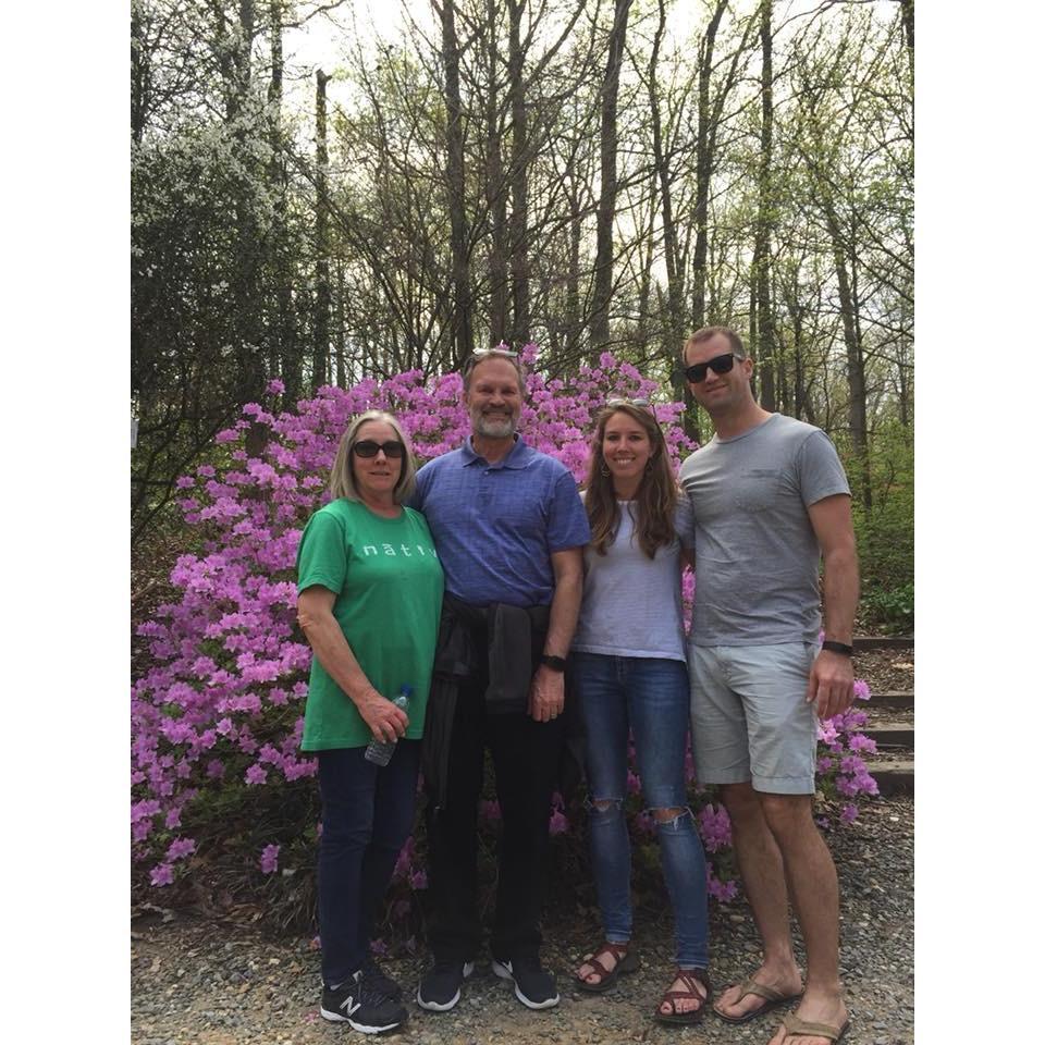 Amy's family visiting the National Arboretum