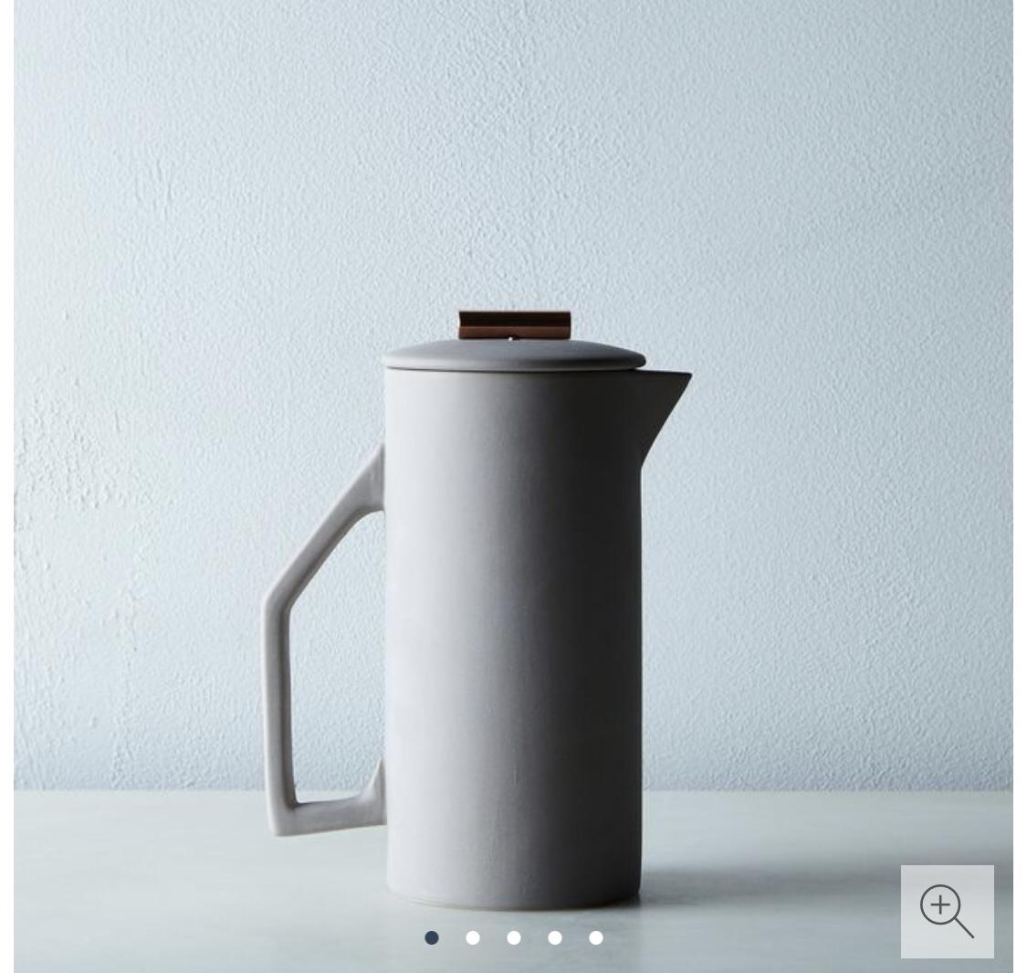 Grey - Ceramic French Press