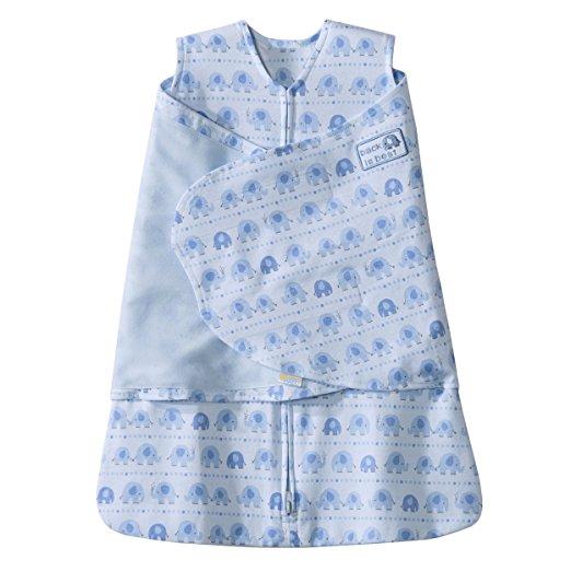 Halo SleepSack Cotton Swaddle, Blue Print, Newborn