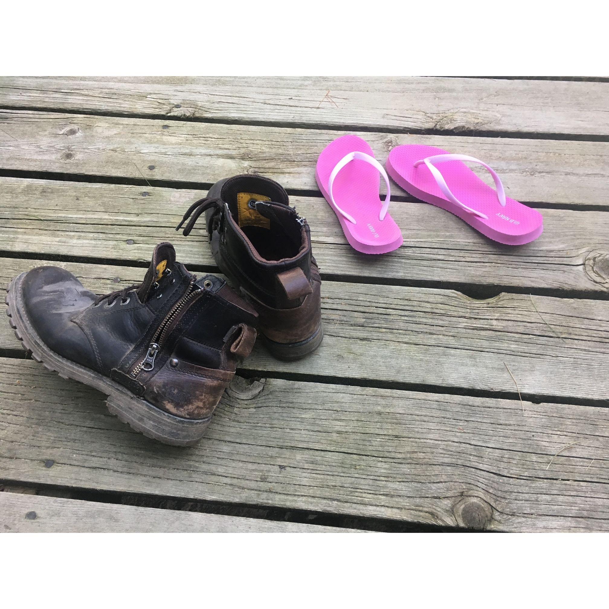 A typical scene on our porch deck at the cottage in Caseville