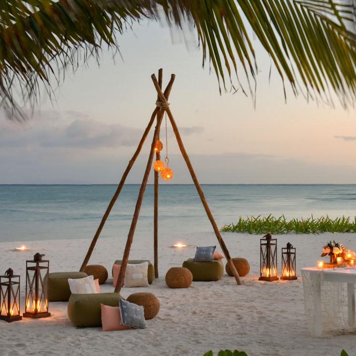 Beach Dinner on our Honeymoon!