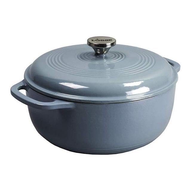 Lodge EC6D34 Enameled Dutch Oven, 6 Qt, Storm Blue