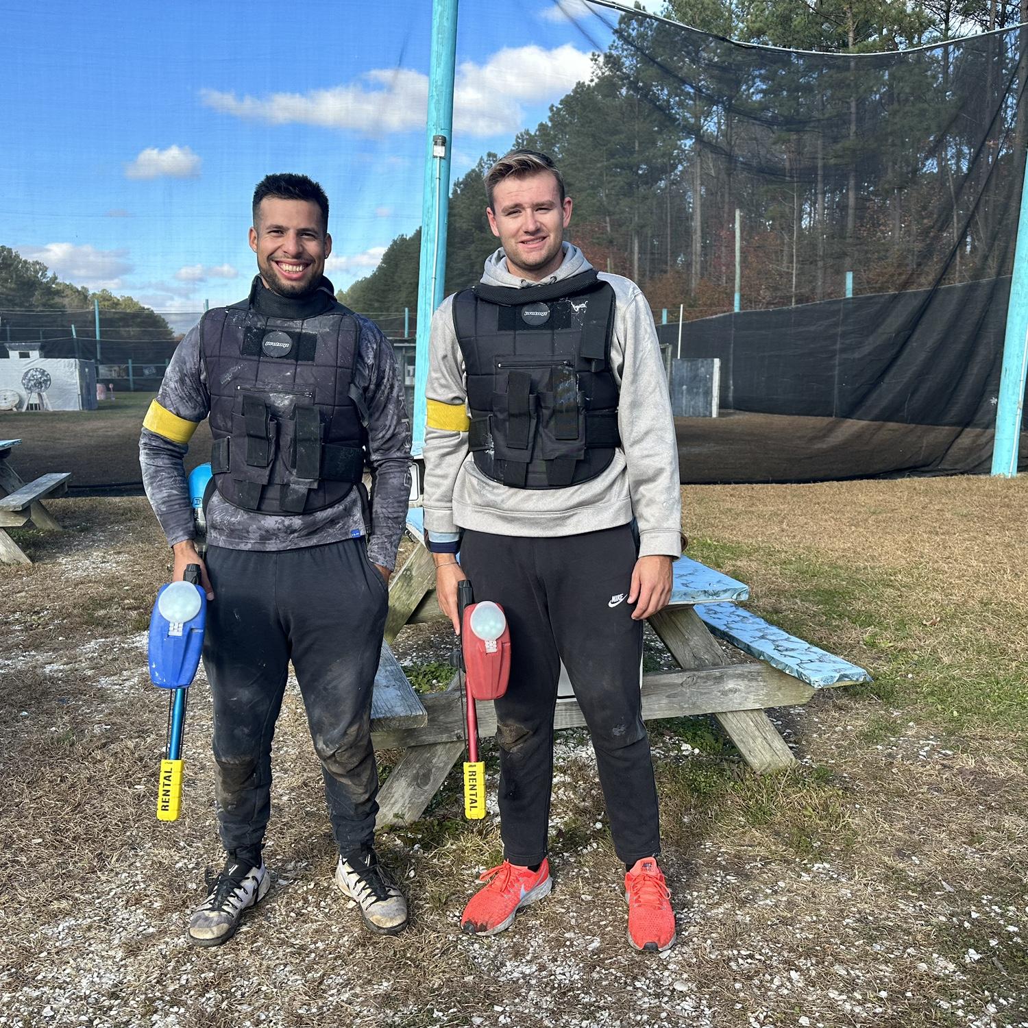 Sam and Lake spending Thanksgiving 2023 paint balling in Delaware!
