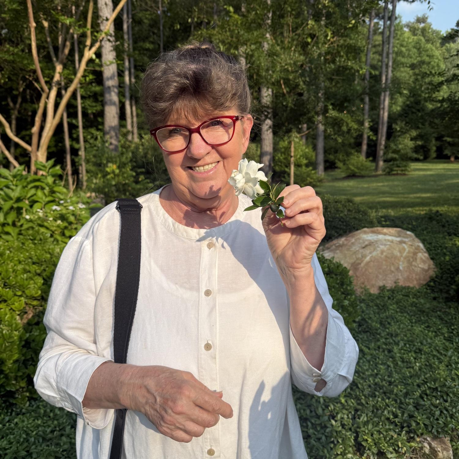 My beautiful nana with a Gardenia