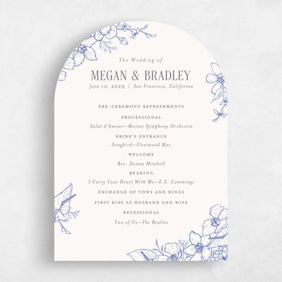 Blue Arch Wedding Program - Painaa