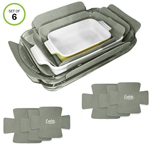 Evelots Bakeware Pan/Dish Scratch Protector-Large Sizes-Thick Polyester-Set/6