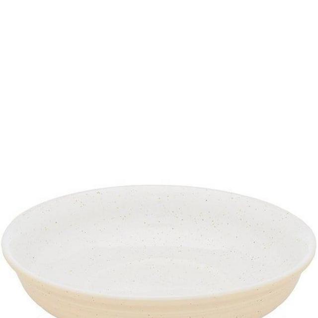 Southern LivingSimplicity Collection White and Natural Speckle Serve Bowl