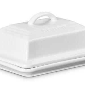 Le Creuset Stoneware European Butter Dish, White
