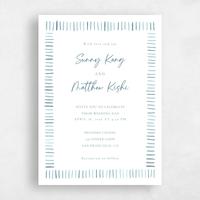 Blue Wedding Invitation - Lund Portrait
